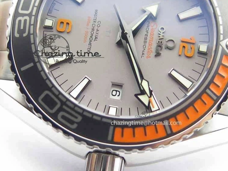 0211 Stretchable Planet Ocean 2016 43.5mm SS OM 1:1 Best Edition Gray Dial On SS Bracelet A 8163